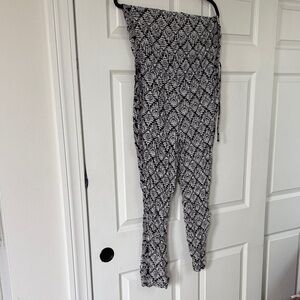strapless patterned jumpsuit